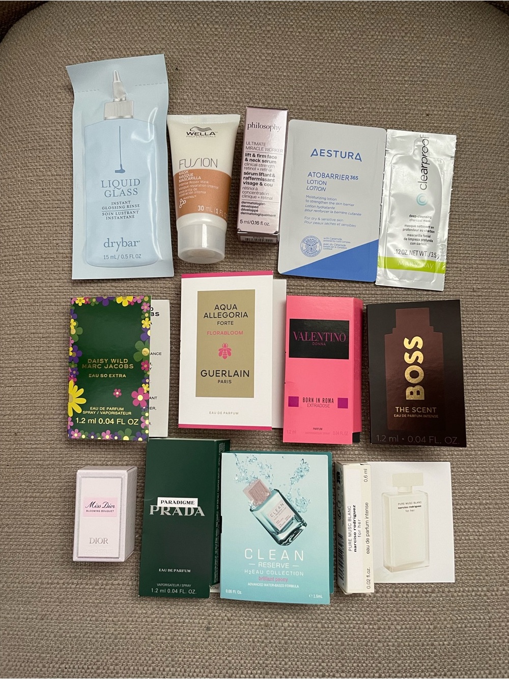 13 Assorted Designer Fragrance and skincare Samples